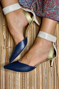 TWO-TONE SLINGBACK WITH ELEGANT HEEL
