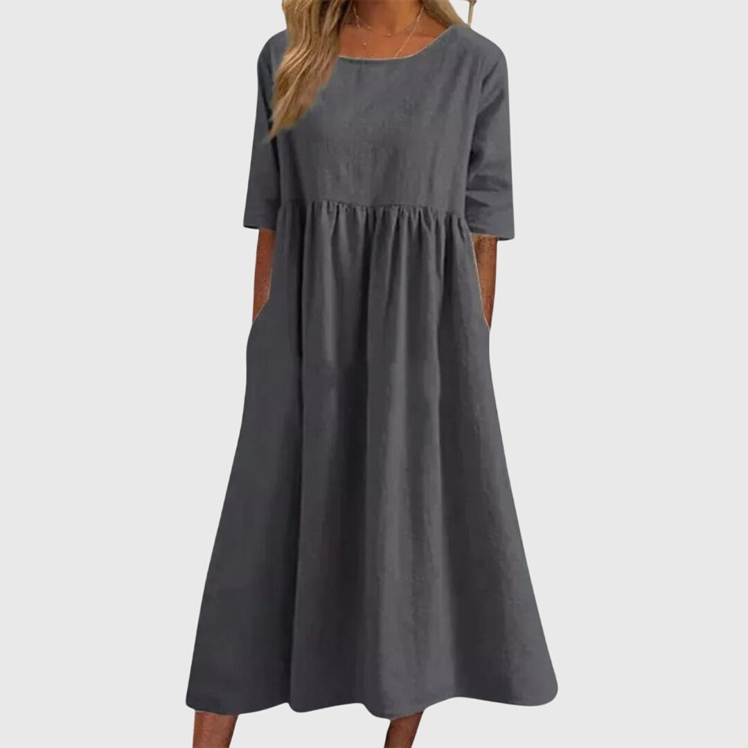 Annie | Elegant Short-Sleeved Dress