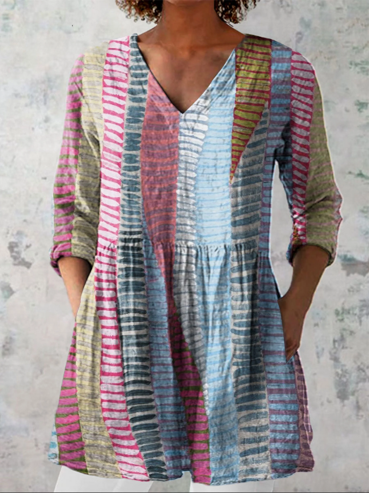 Danica | Long Blouse with V-Neck