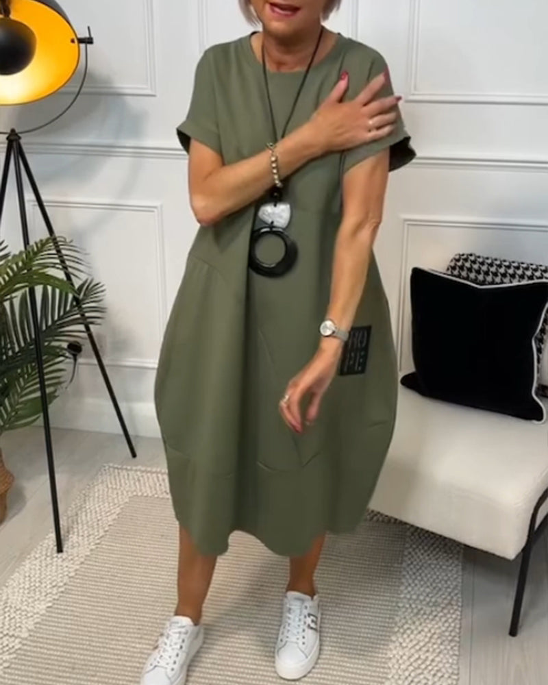 Cleo - Stylish Short Sleeved Dress