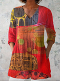 Indira | Long Blouse with V-Neck