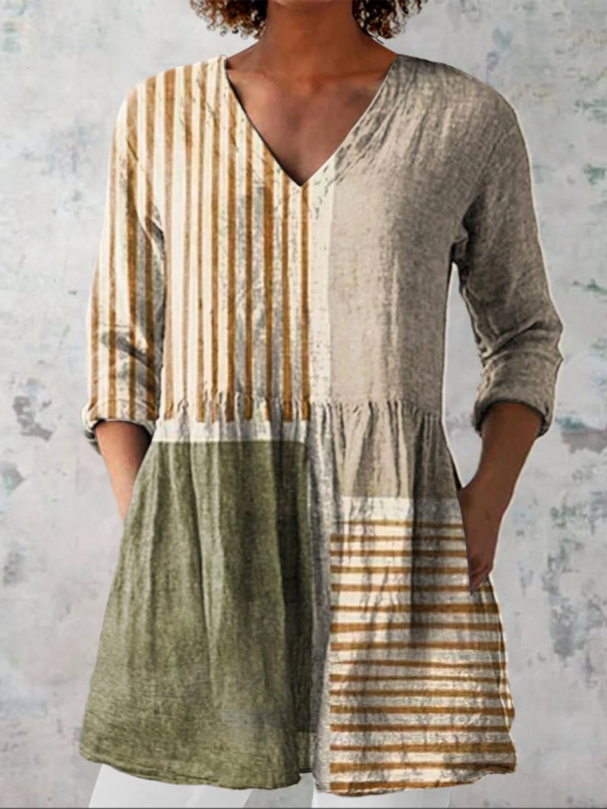 Halley | Long Blouse with V-Neck