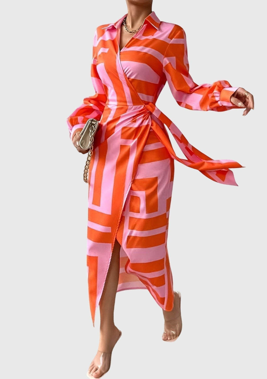 Annie | Elegant Wrap Dress with Print