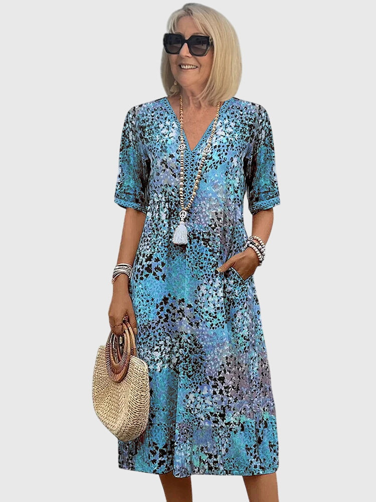 Annie | Elegant Floral Midi Dress