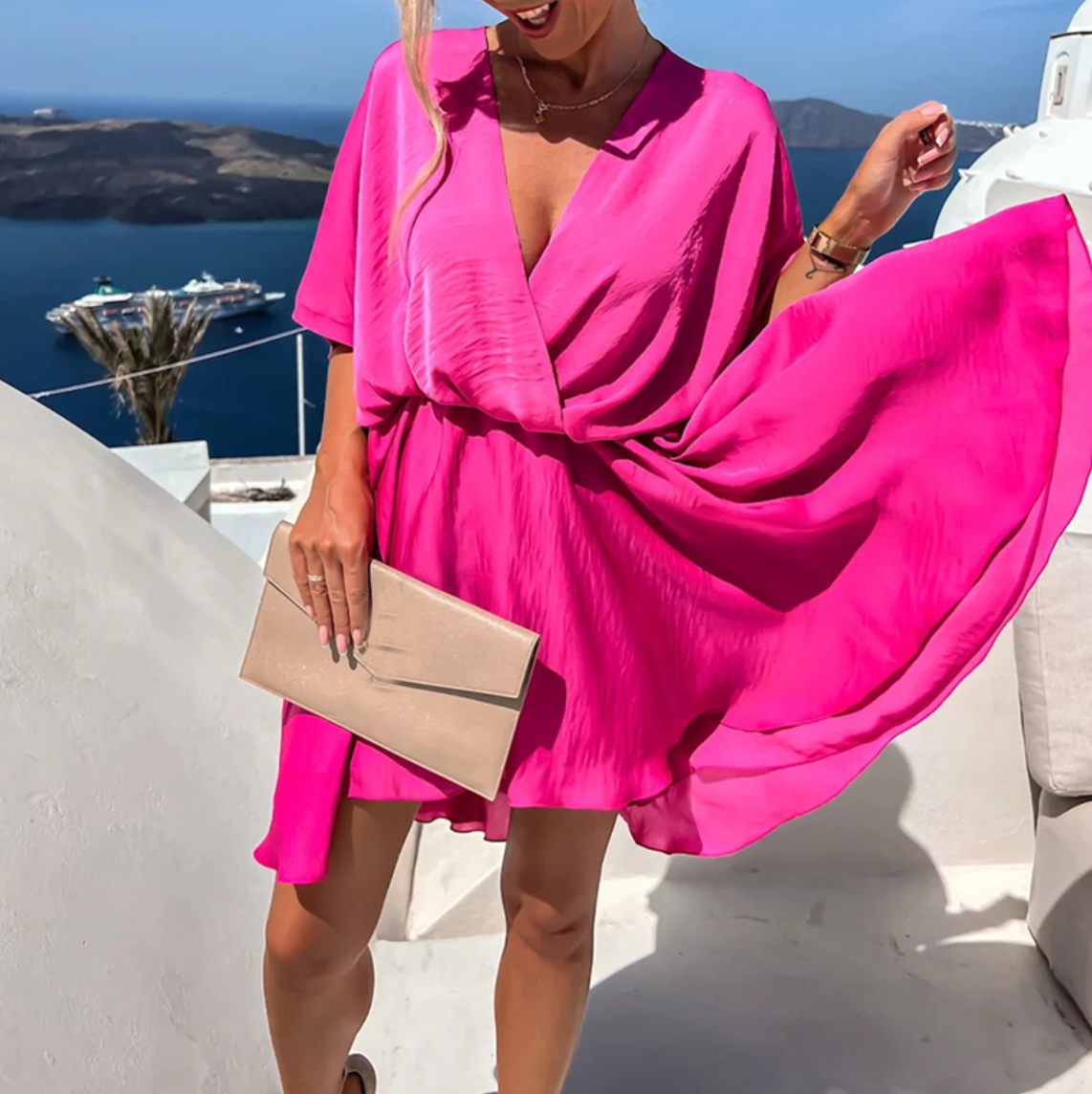 Lennon - Chic Summer High Waist Mini Dress