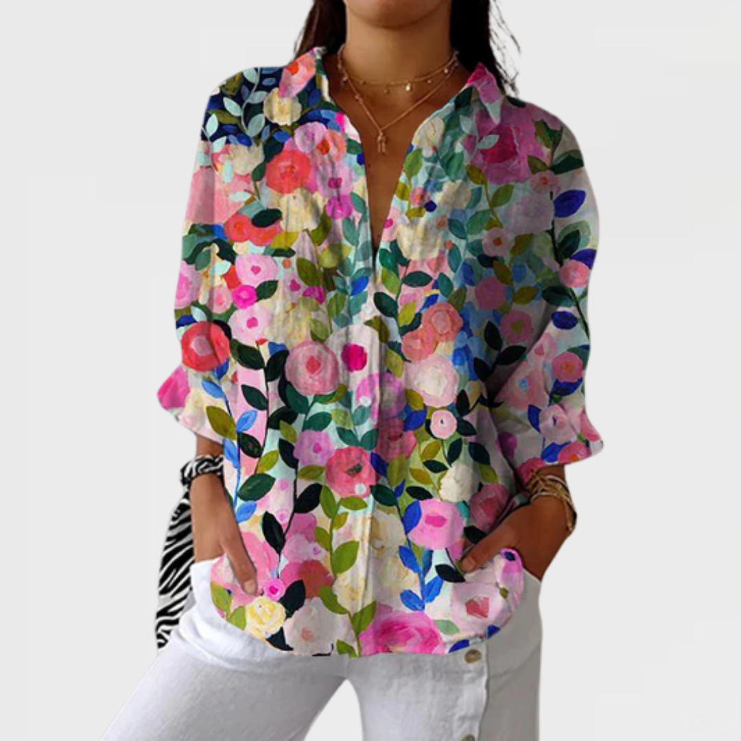 Laura | Bloom Canvas Blouse