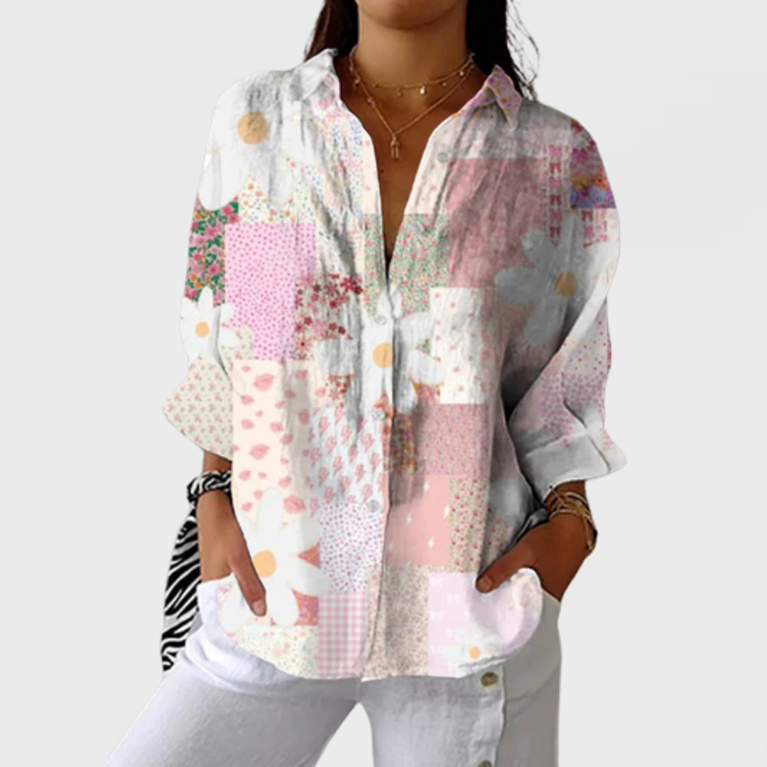 Ava | Patchwork Daisy Blouse