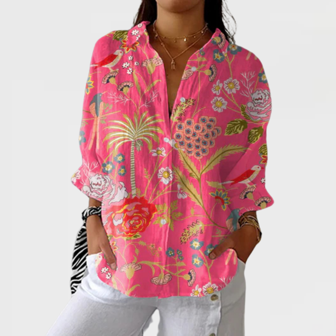 Christina | Tropical Blossom Blouse
