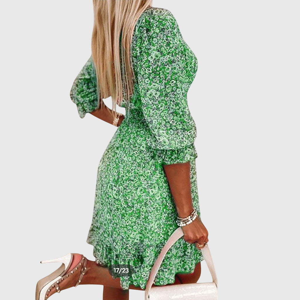 Annie | Floral Puff Sleeve Dress