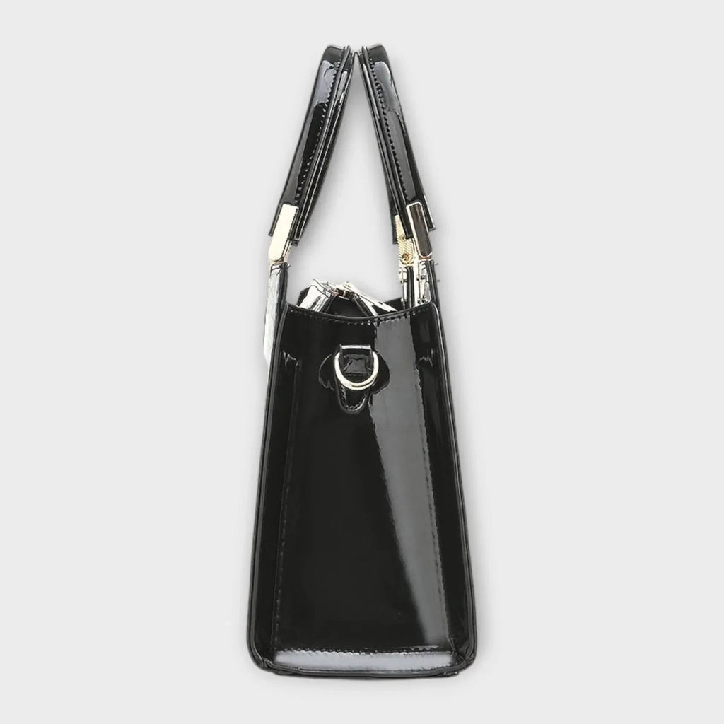 Olivia - Glossy Crocodile Pattern Handbag