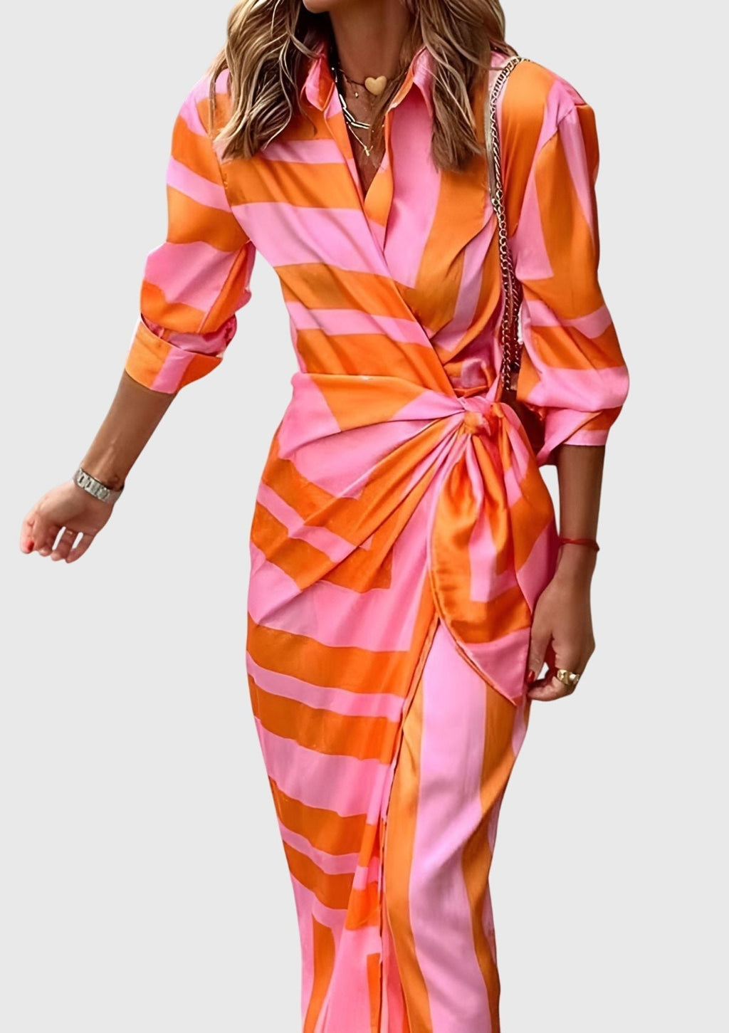 Annie | Elegant Wrap Dress with Print