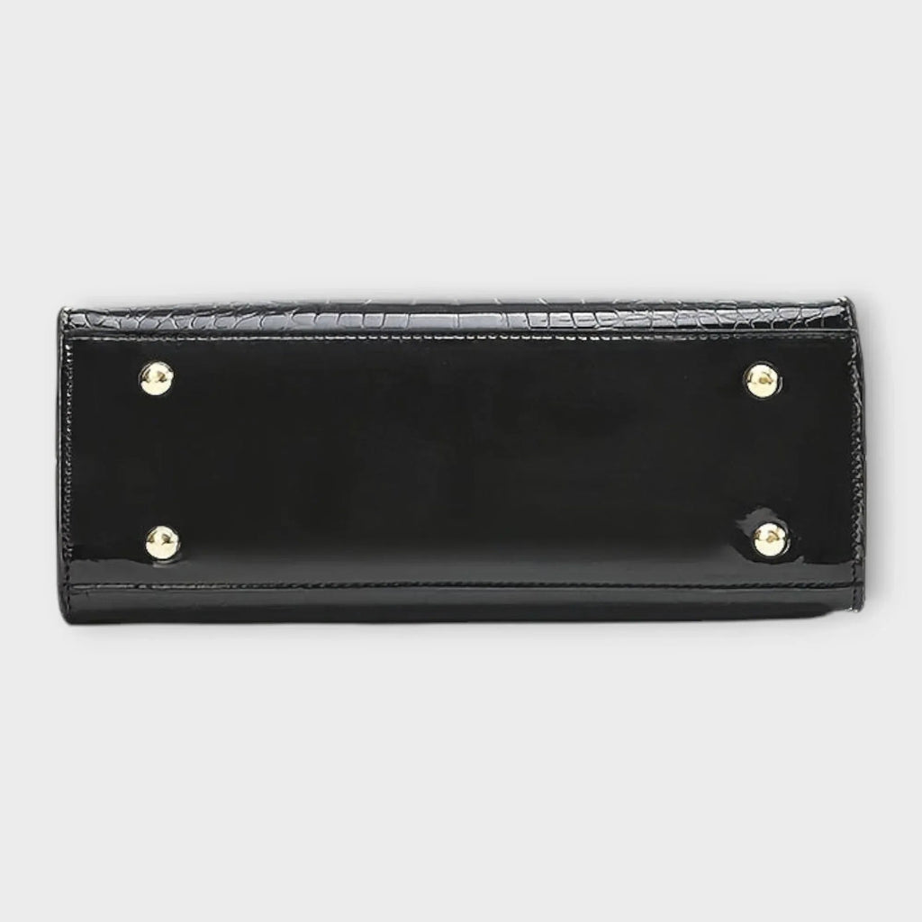 Olivia - Glossy Crocodile Pattern Handbag