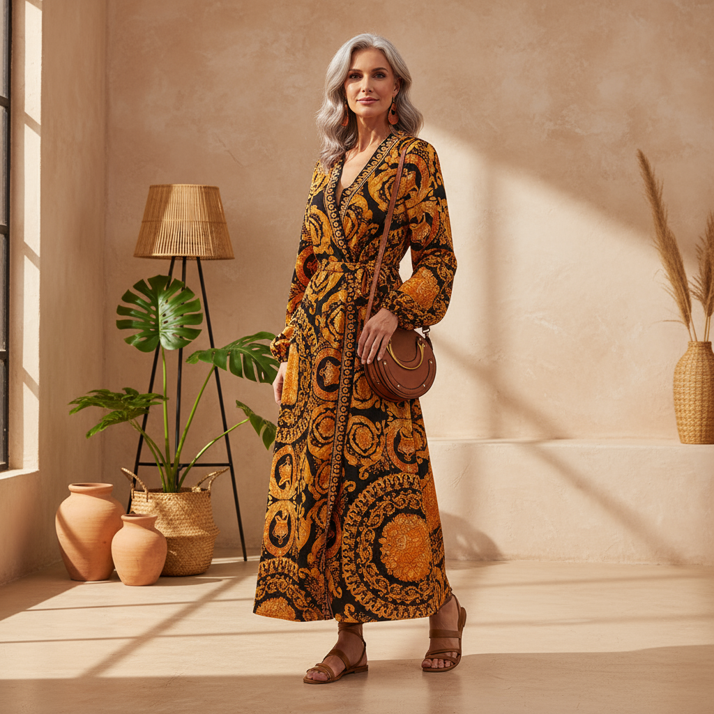 Faye - Boho Printed Dress