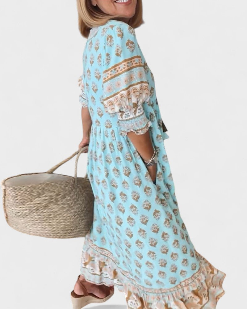 Lani | Boho Button Dress
