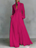 Celine | Flowing Button-Front Maxi Dress