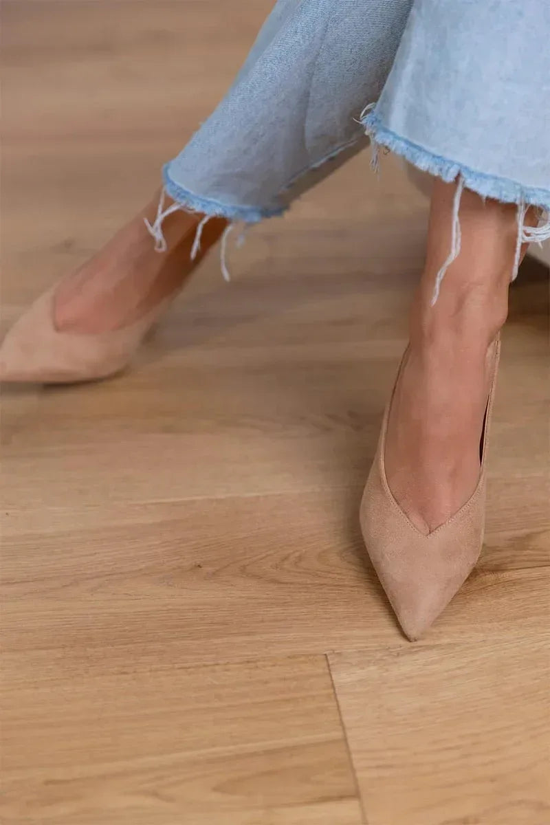 Giselle | Suede Slingback Heels